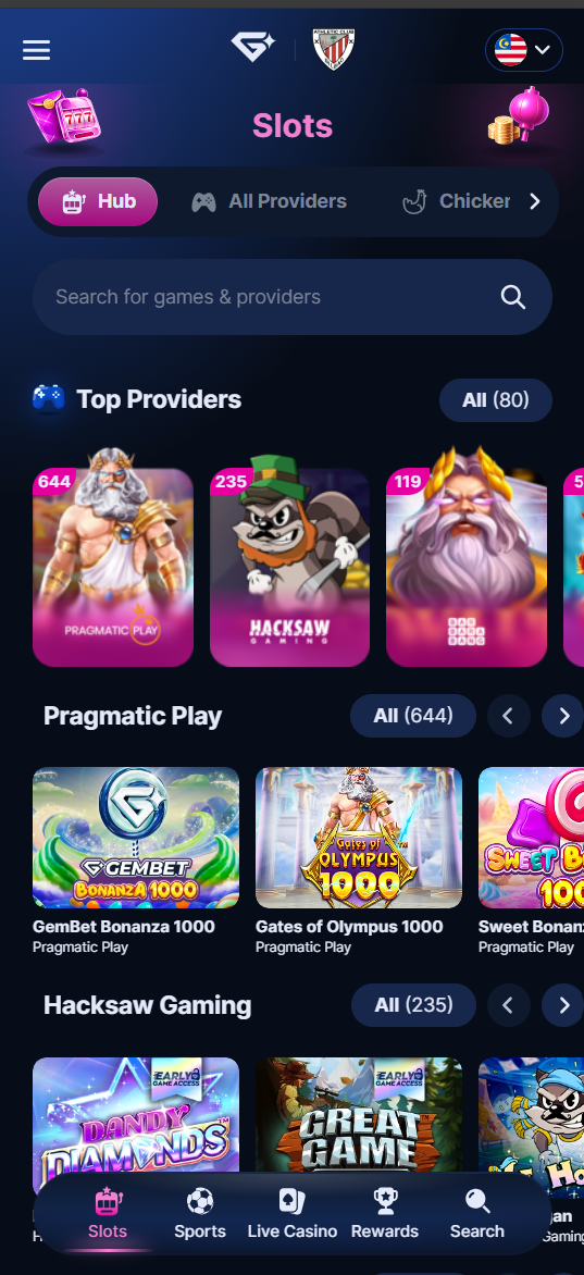Gembet mobile app